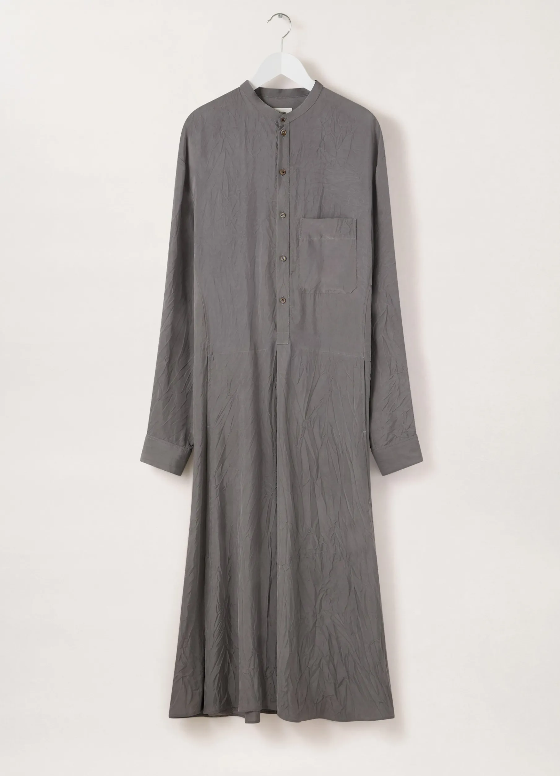 Gusset Collar Shirt Dress