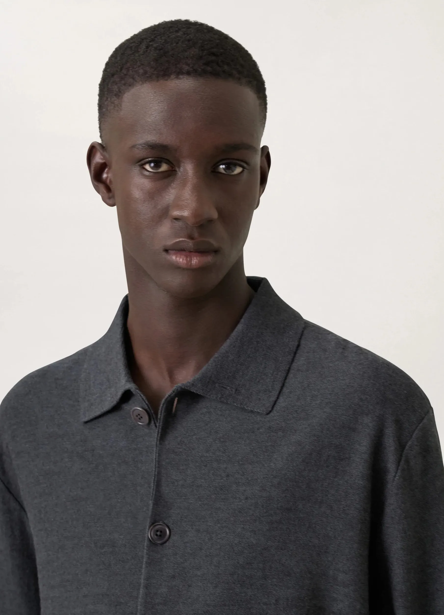 Convertible Collar Knit Shirt