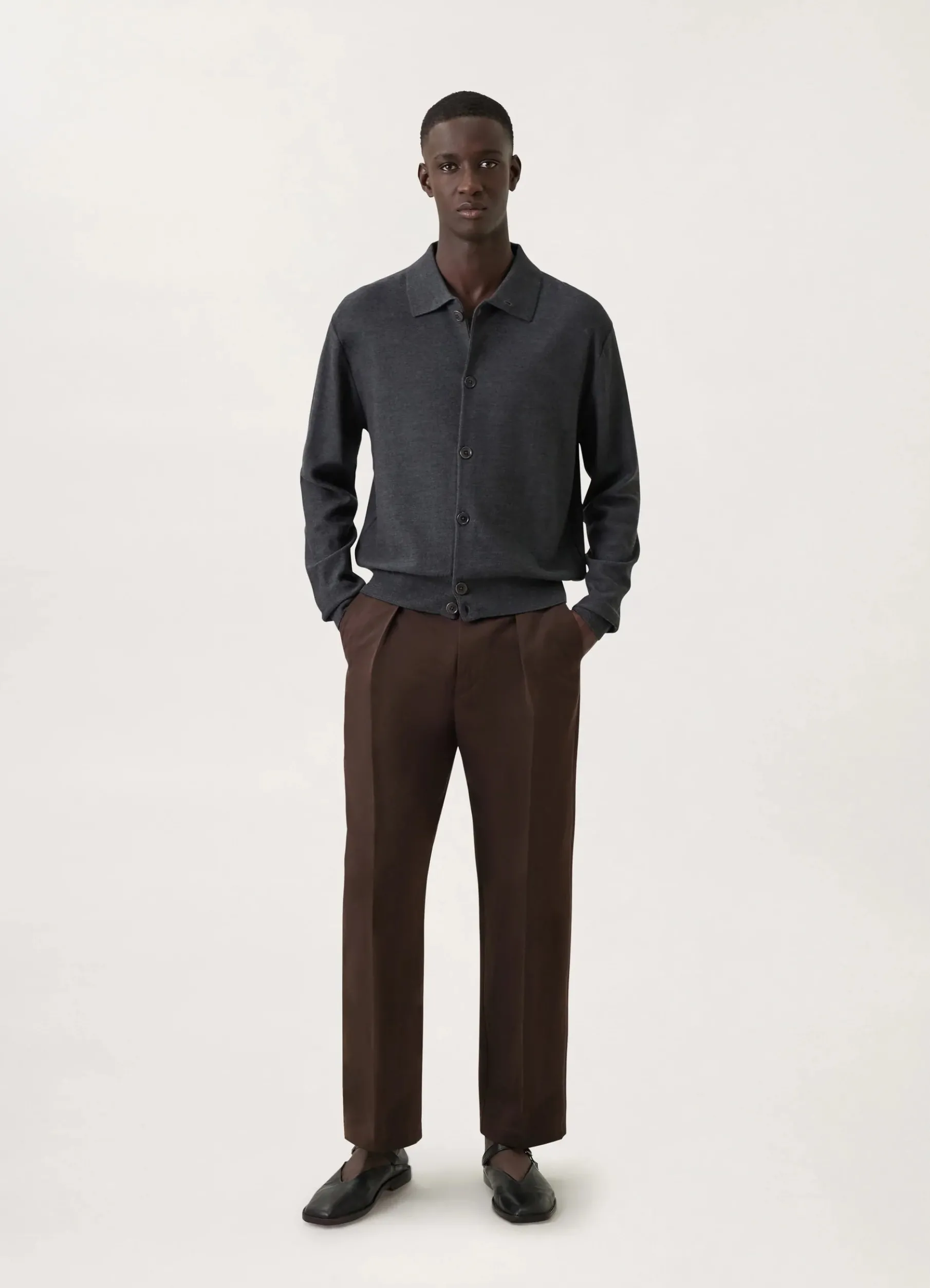 Convertible Collar Knit Shirt