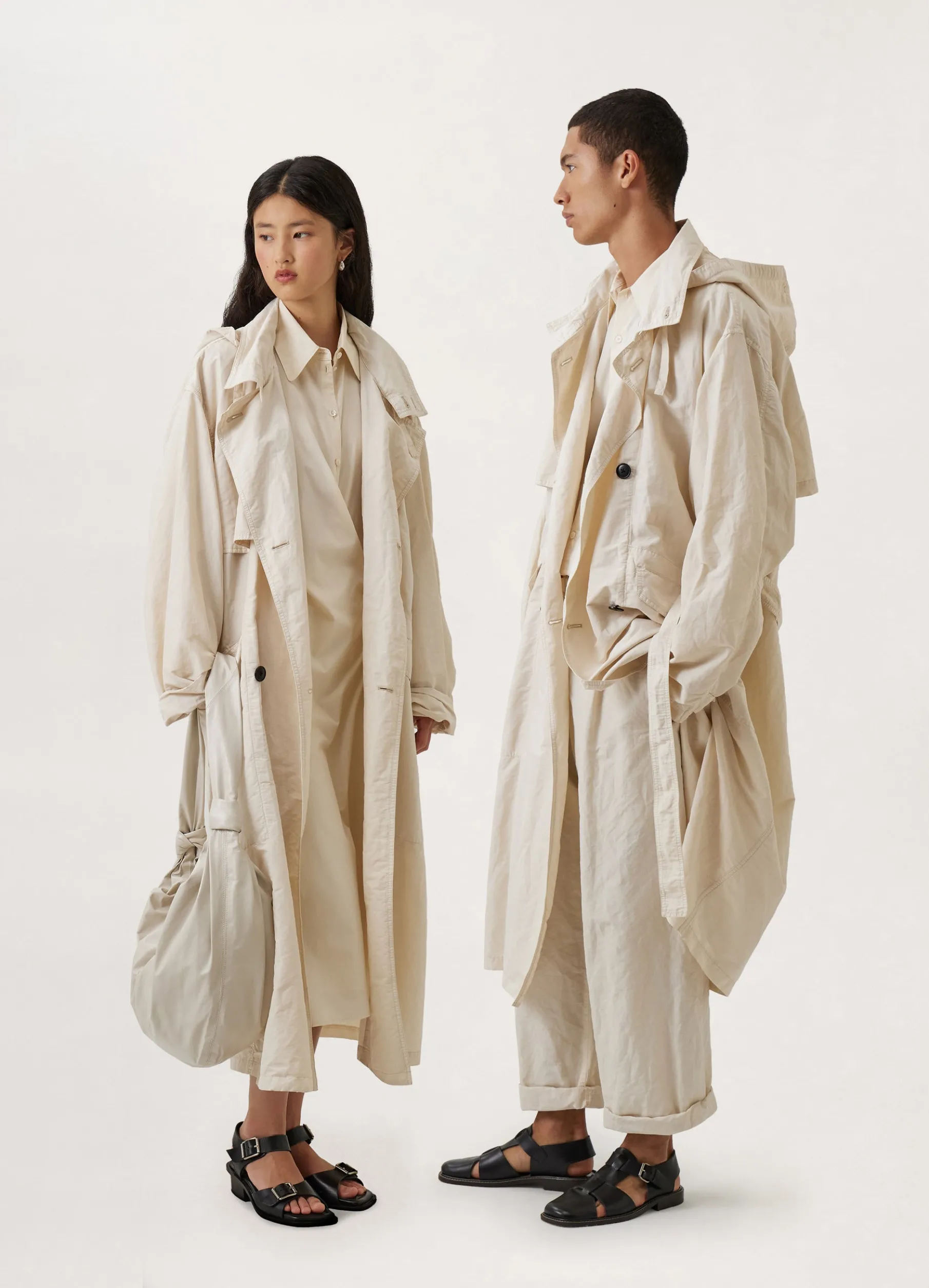 Hooded Double Breasted Parka