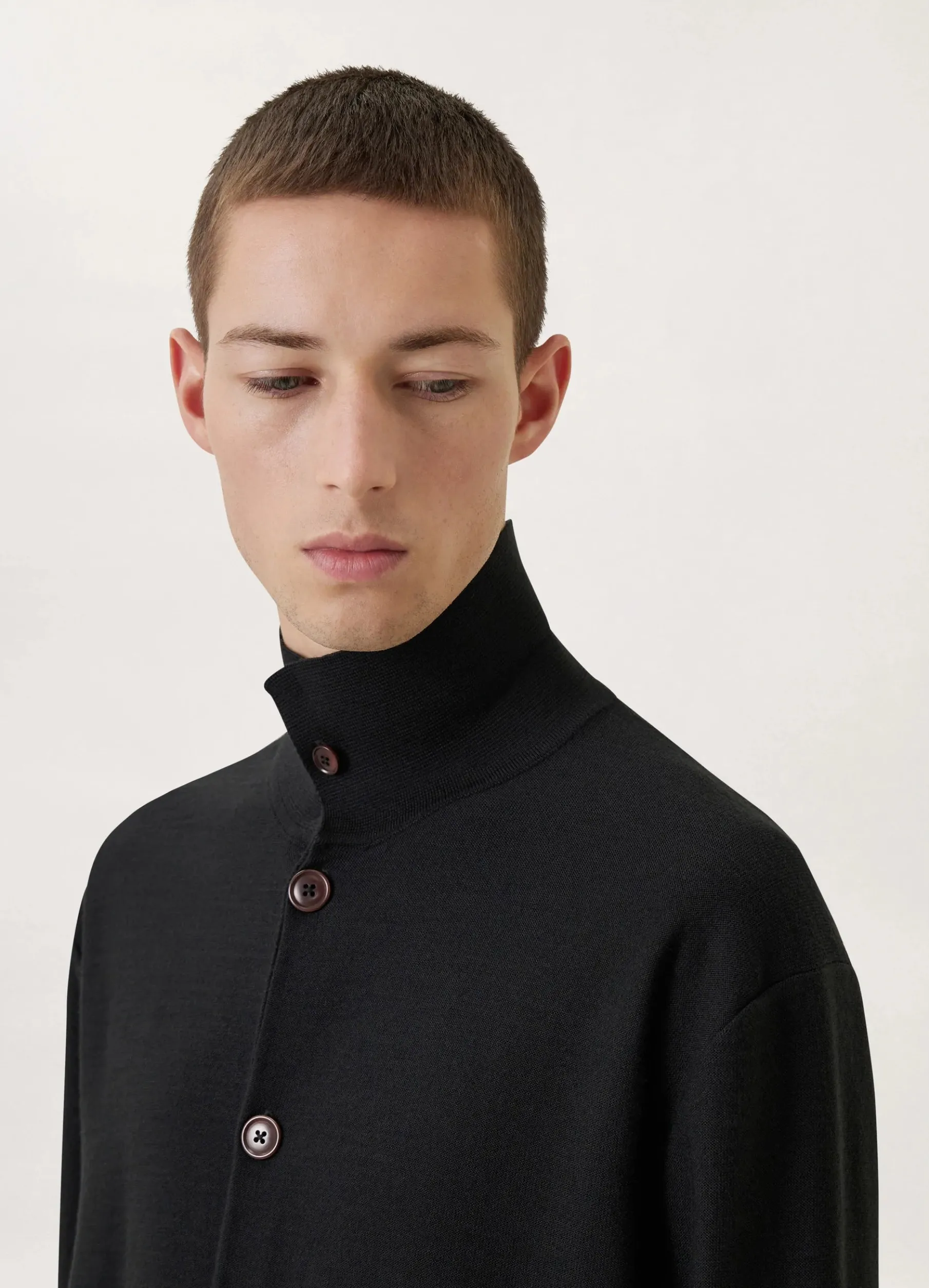 Convertible Collar Knit Shirt