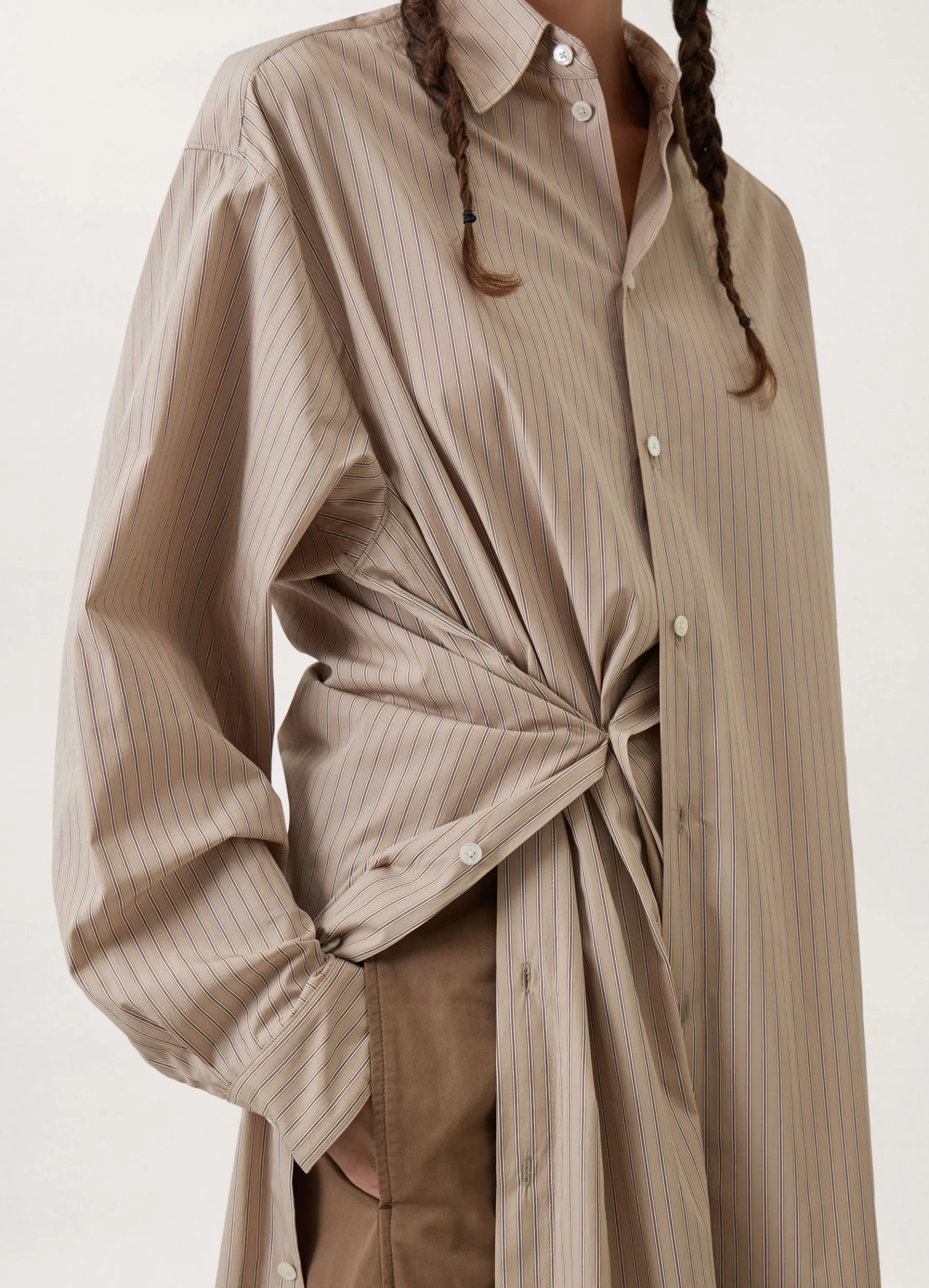 Playful Buttoned Shirt Dress