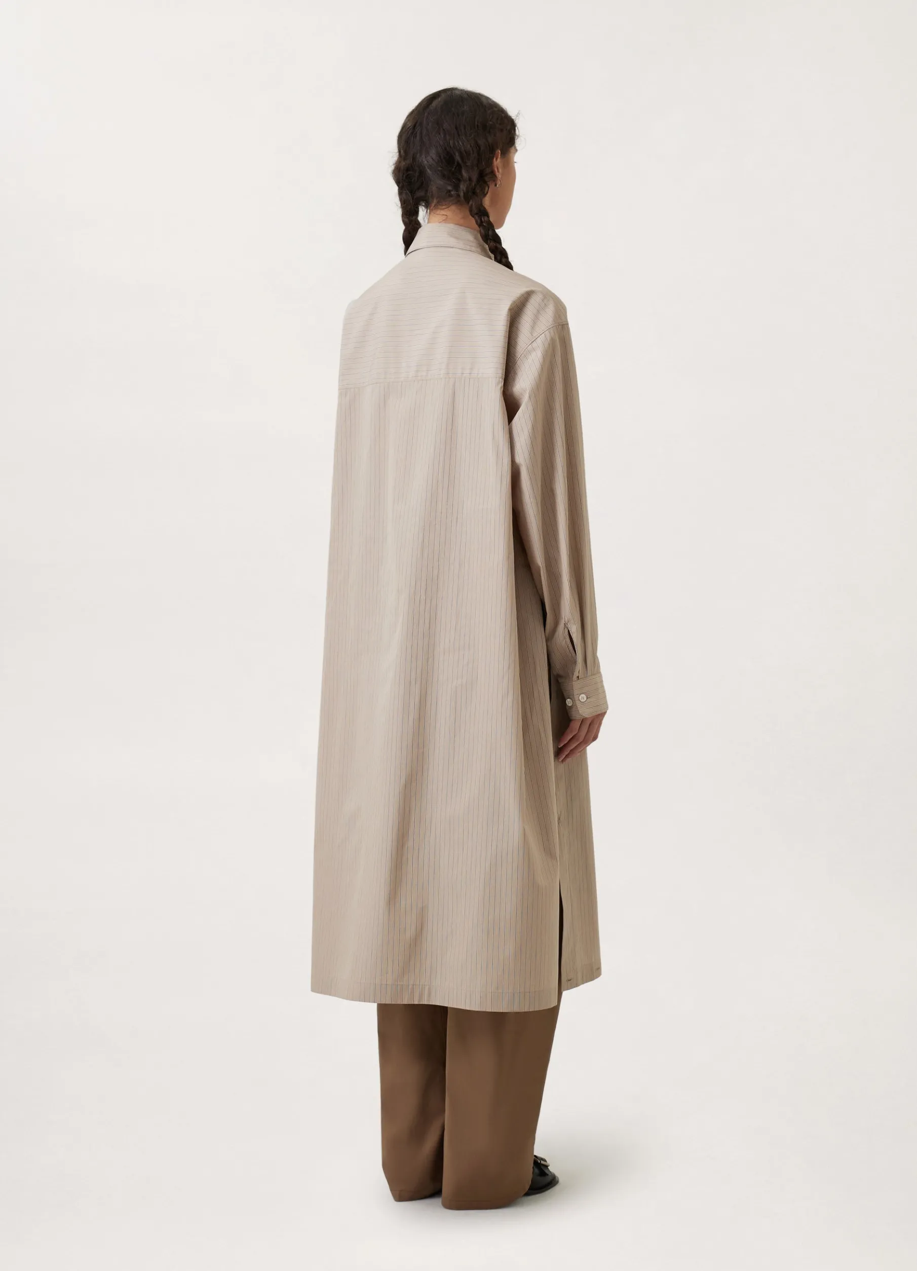 Playful Buttoned Shirt Dress