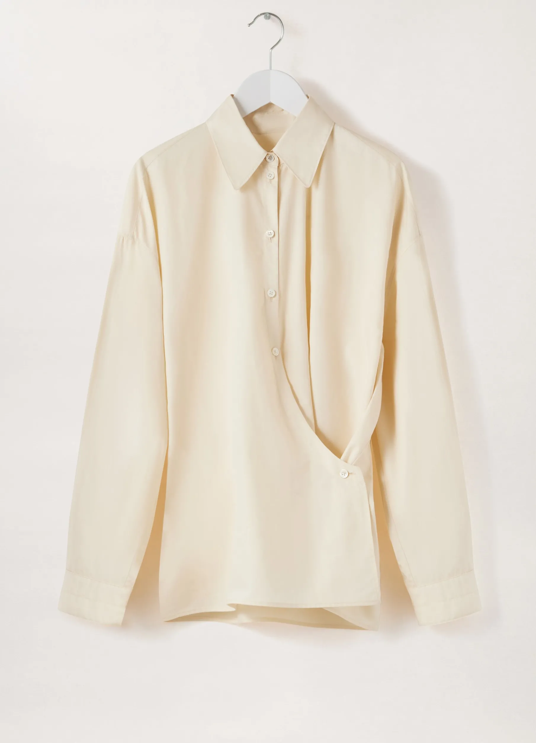 Straight Collar Twisted Shirt
