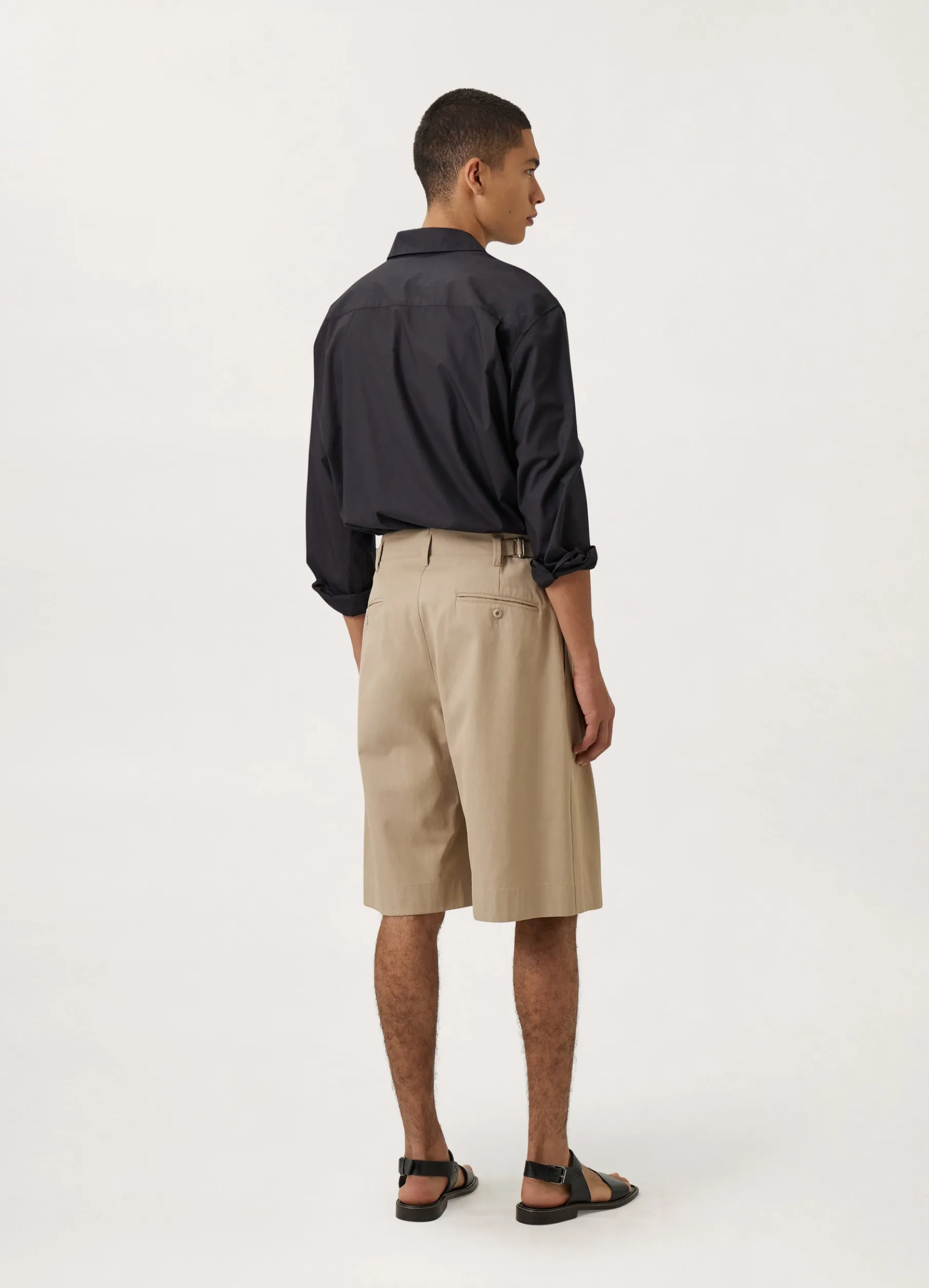 Pleated Bermuda Shorts