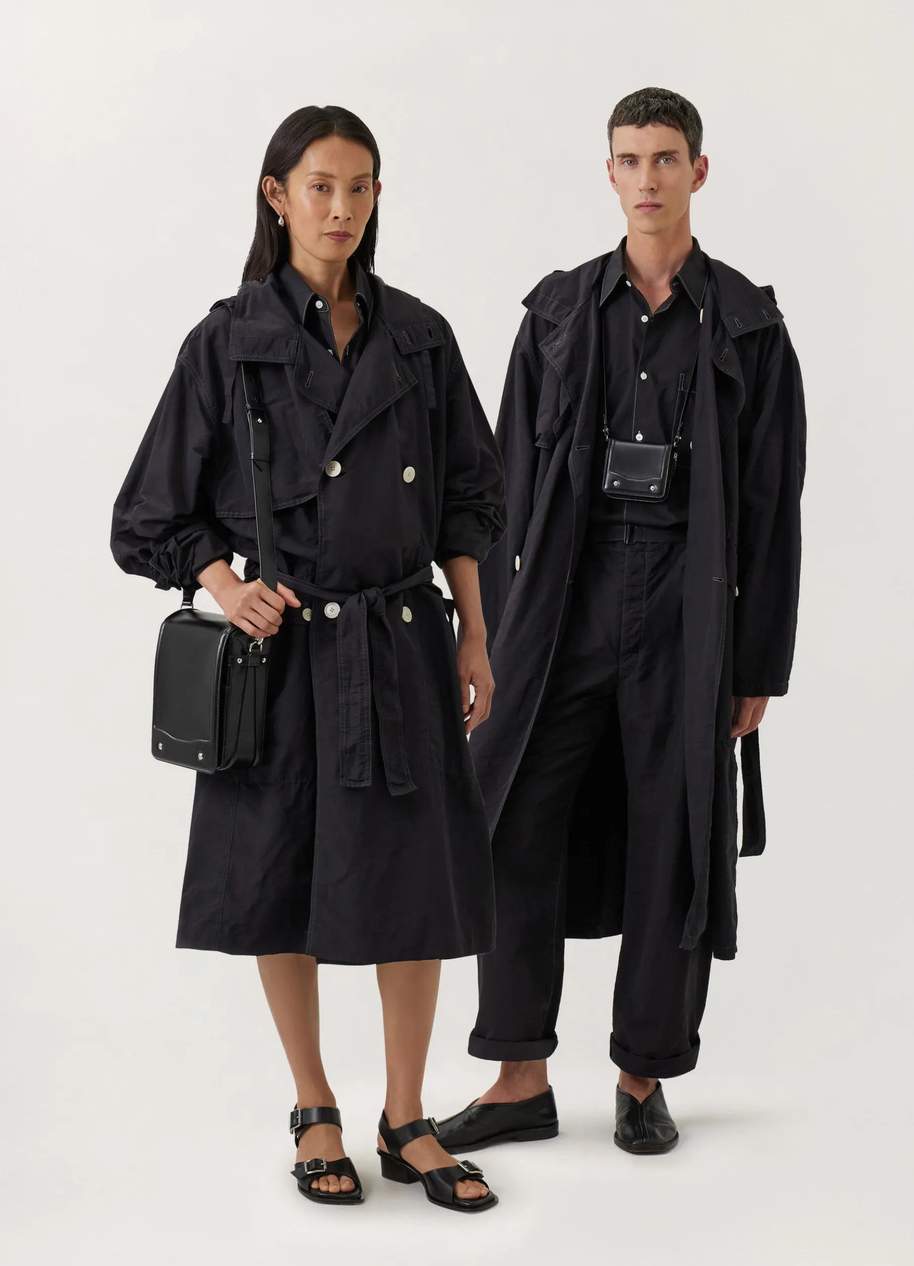 Hooded Double Breasted Parka