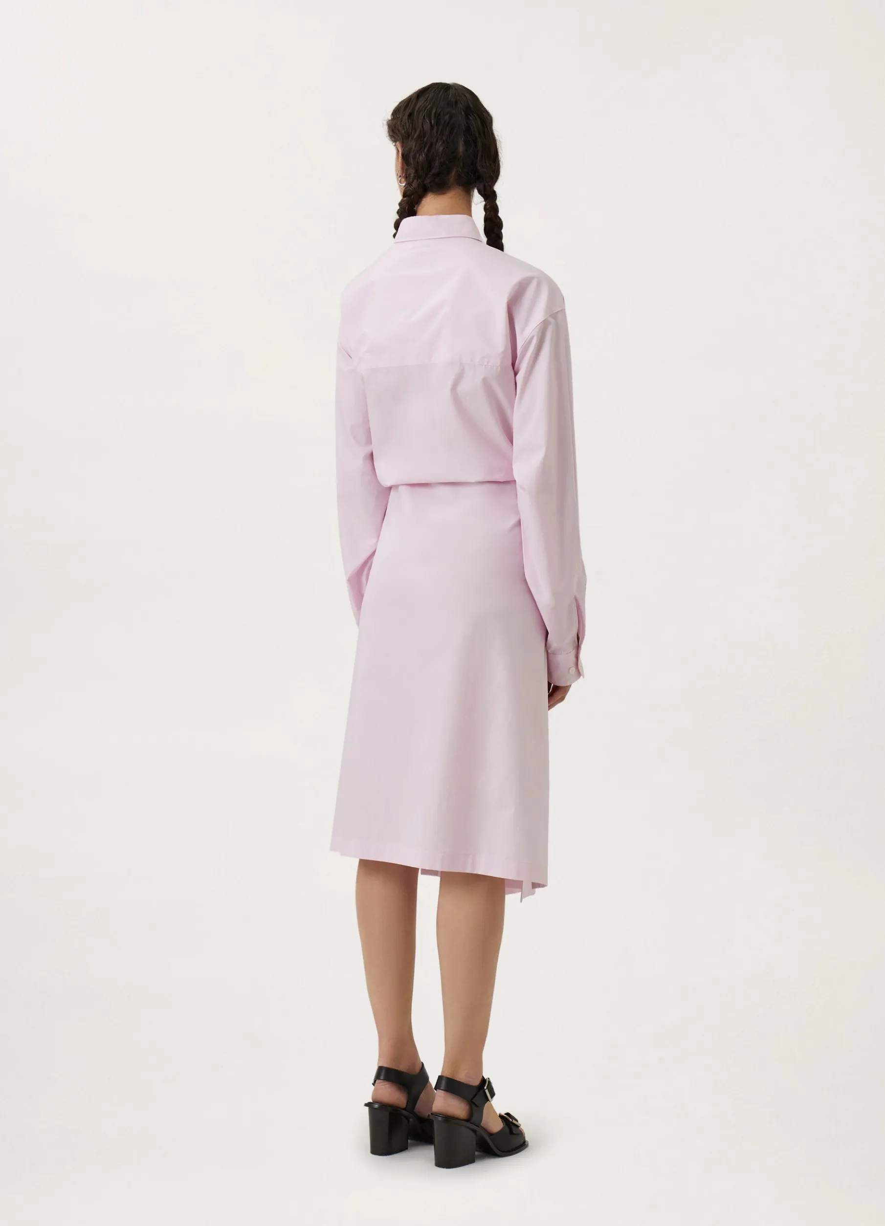 Playful Buttoned Shirt Dress