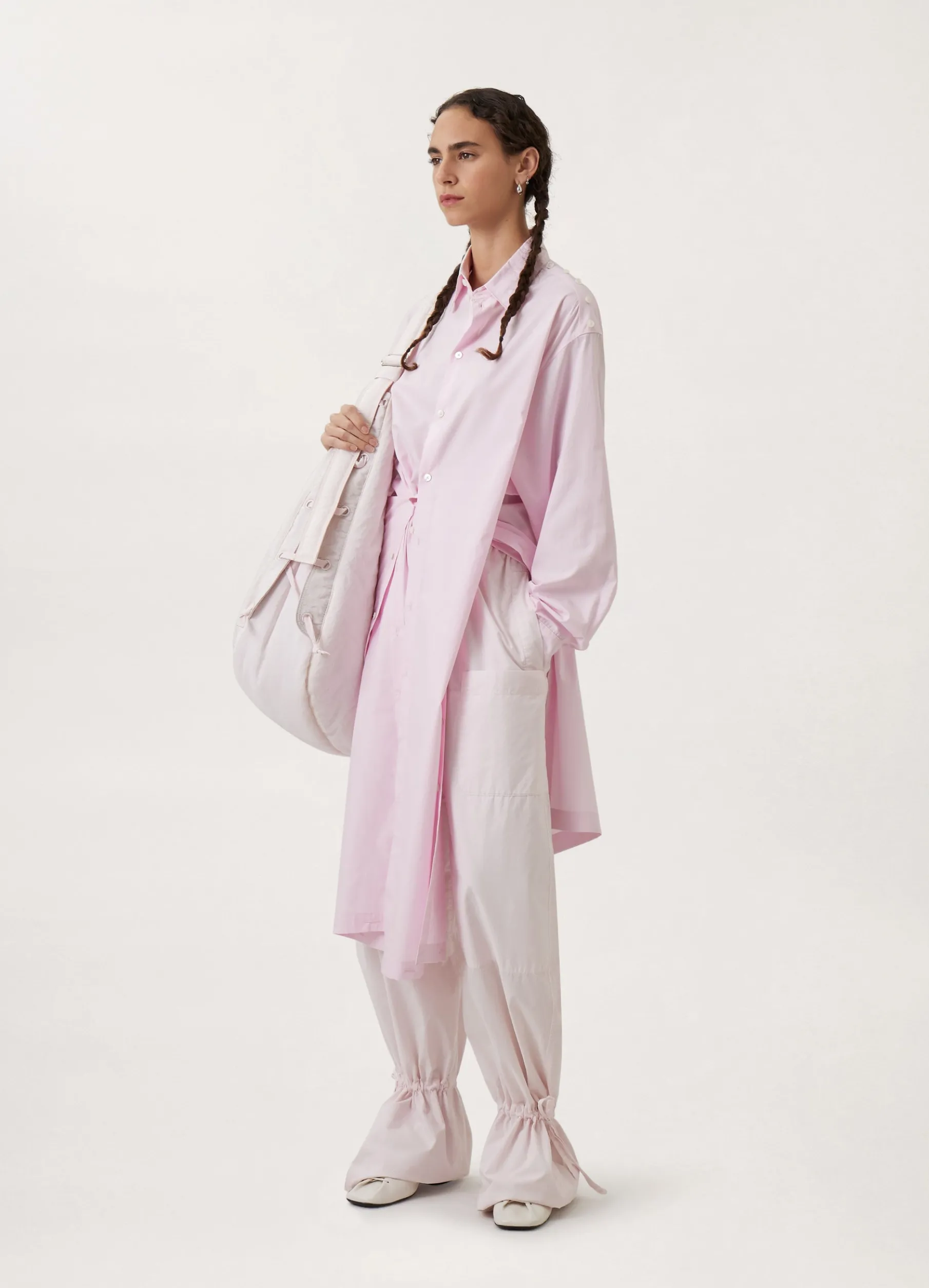 Playful Buttoned Shirt Dress