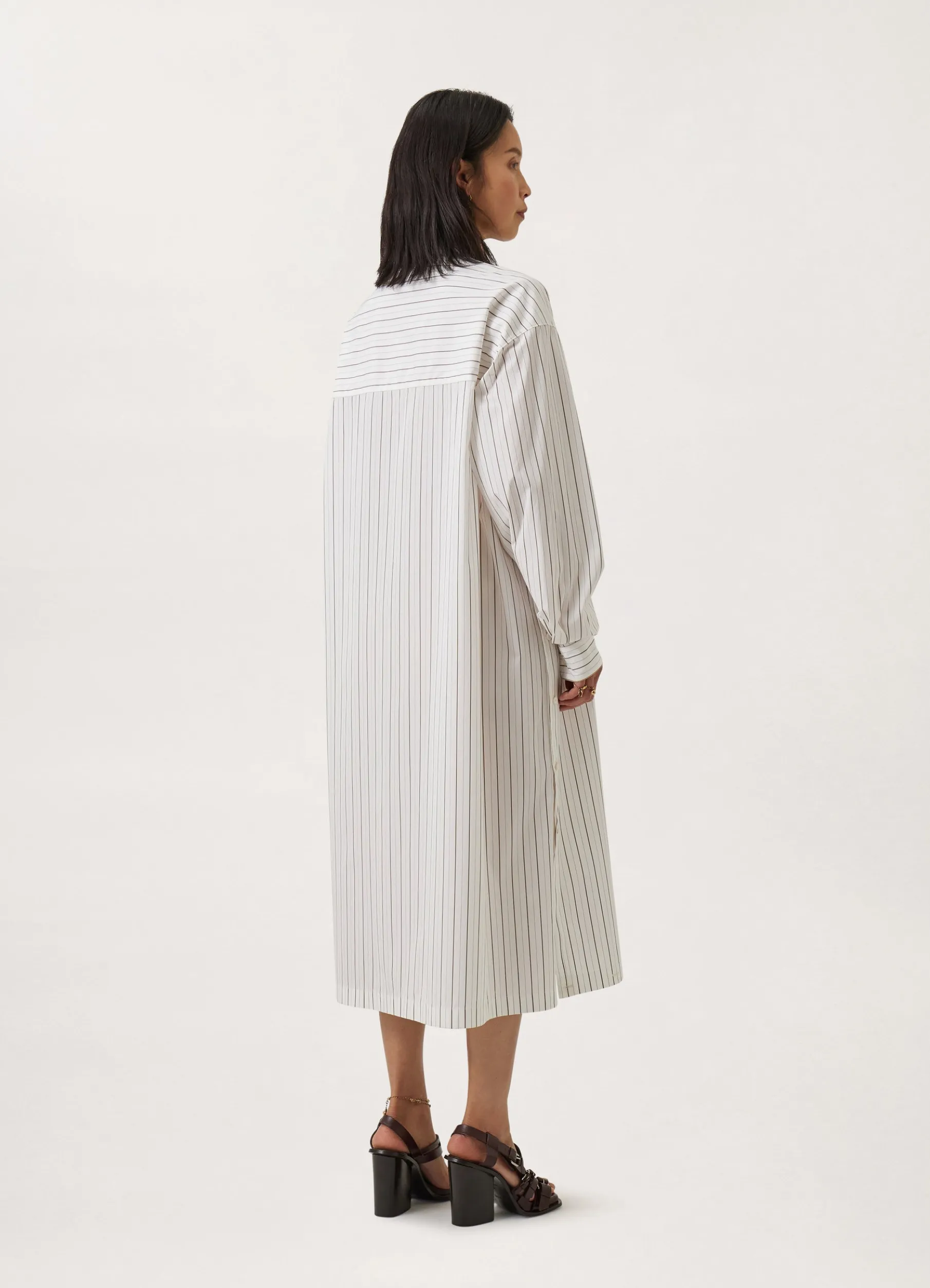 Playful Buttoned Shirt Dress