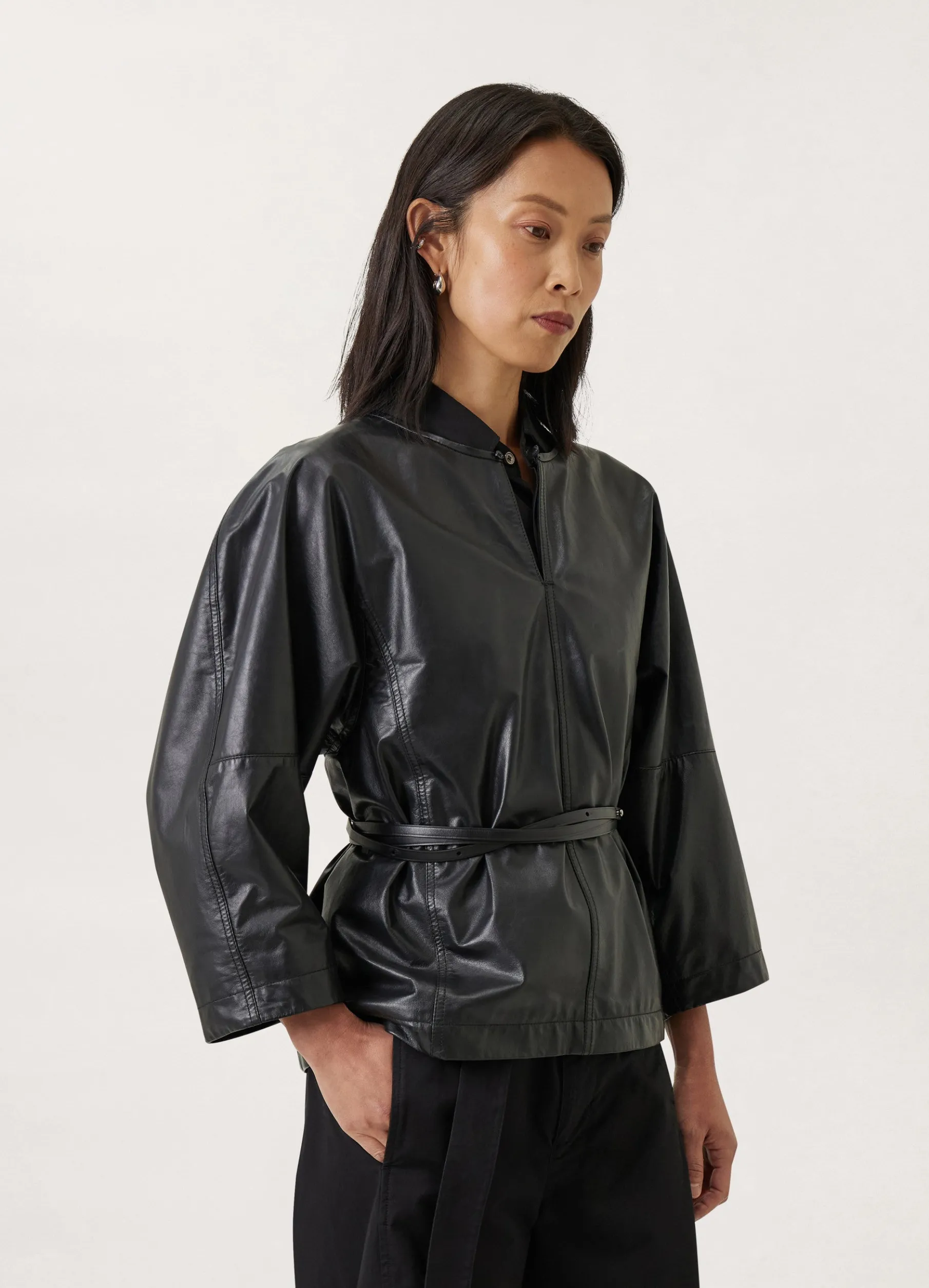 Belted Soft Leather Top