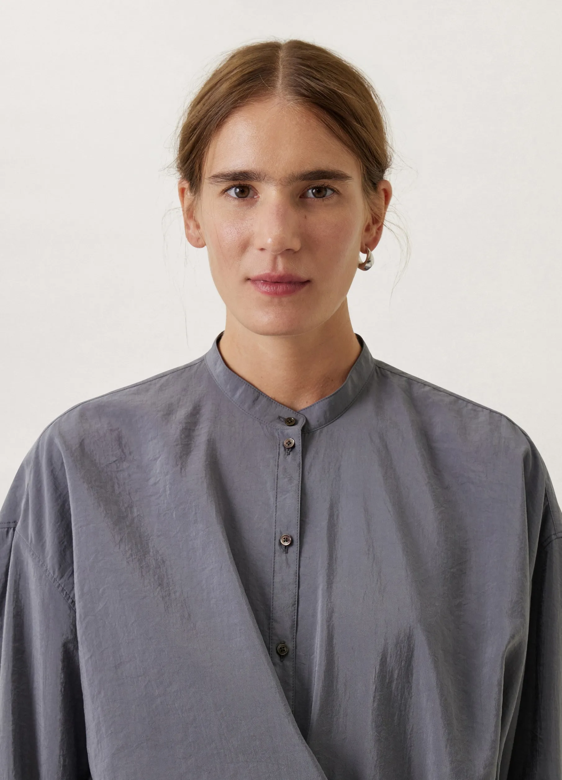 Officer Collar Twisted Dress